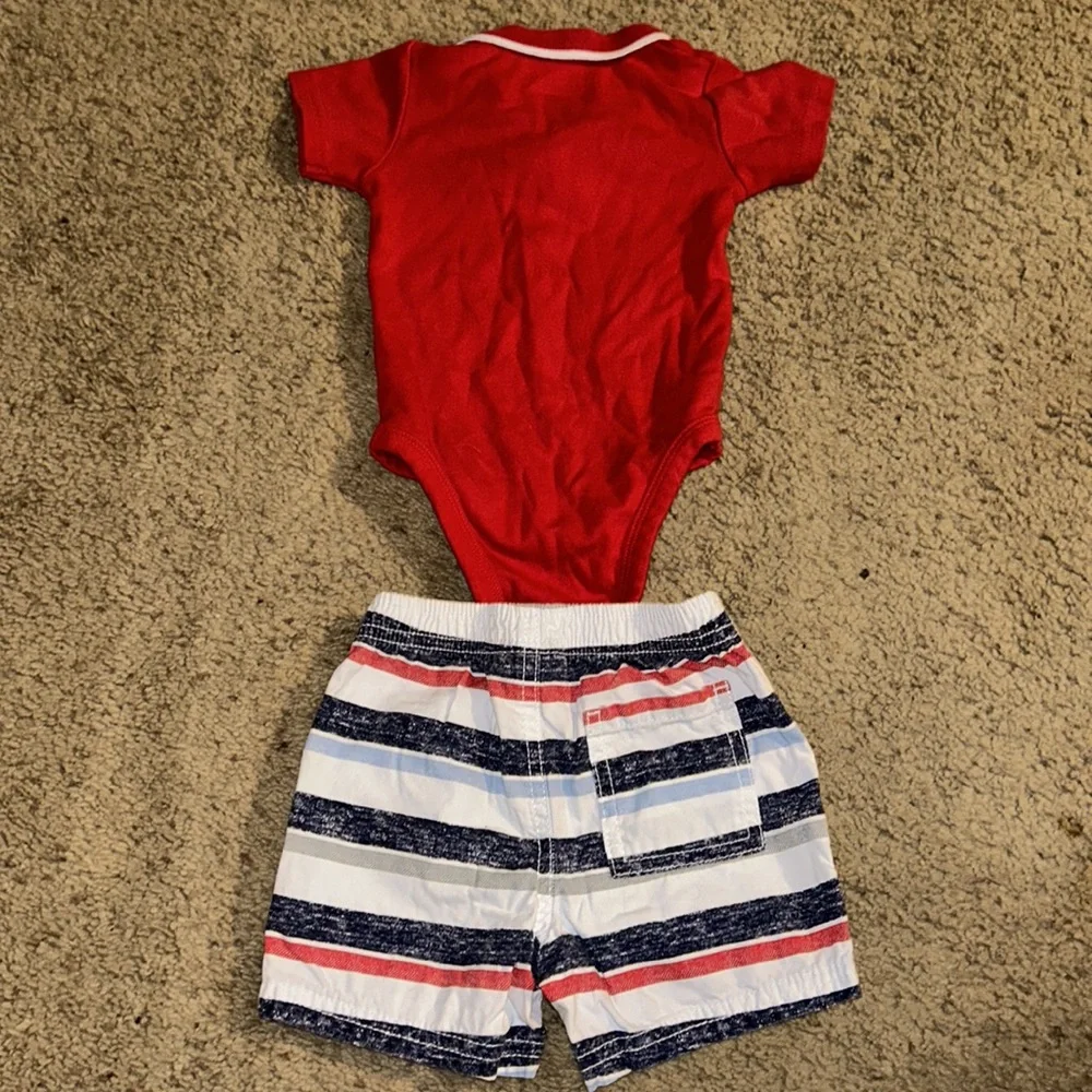 Tommy Hilfiger Red, White and Blue set. 3-6 months - Picture 2 of 4